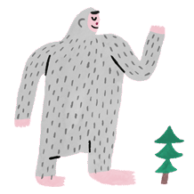 Gif animé Bigfoot bonjour